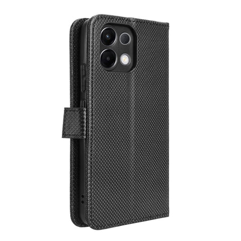For Oppo K13 5G Leather Wallet Case with Strap Diamond Texture Phone Cover