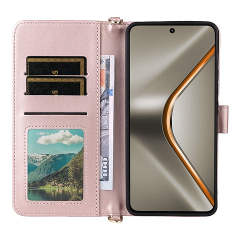 For Oppo K13 5G / K13x / K12s Case with Shoulder / Wrist Strap Leather Phone Cover Stand Wallet