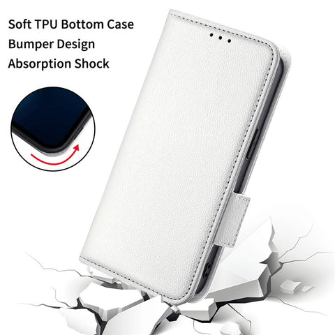 For Huawei Enjoy 80 Case with Wrist Strap Litchi Texture PU Leather Wallet Phone Cover