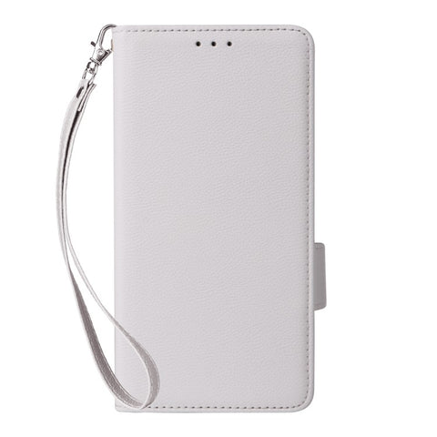 For Huawei Enjoy 80 Case with Wrist Strap Litchi Texture PU Leather Wallet Phone Cover
