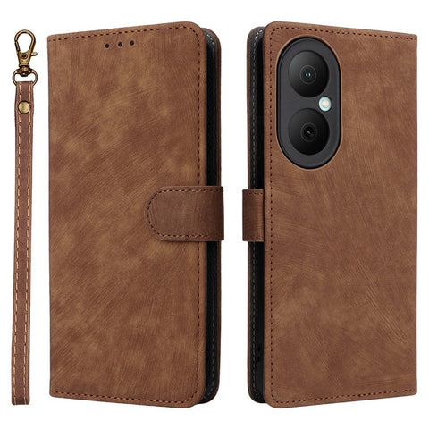 For Huawei Enjoy 80 Case Wallet RFID Blocking PU Leather Phone Cover Stand with Strap