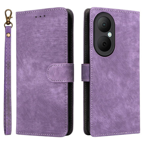 For Huawei Enjoy 80 Case Wallet RFID Blocking PU Leather Phone Cover Stand with Strap