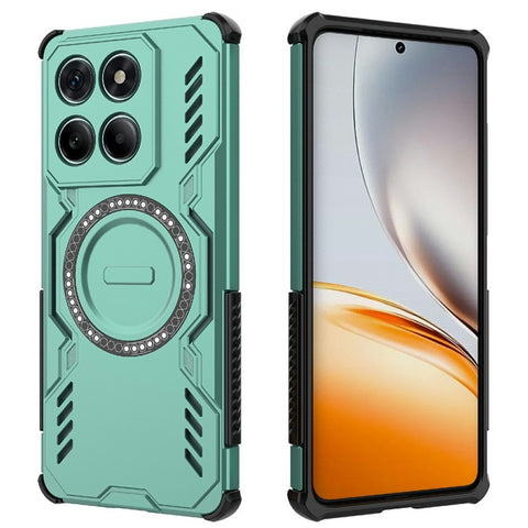 For Motorola Edge 60 Fusion 5G  /  Edge 60 5G Magnetic Case Butterfly Armor Hollow Heat Dissipation PC + TPU Phone Cover