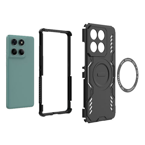 For Motorola Edge 60 Fusion 5G  /  Edge 60 5G Magnetic Case Butterfly Armor Hollow Heat Dissipation PC + TPU Phone Cover