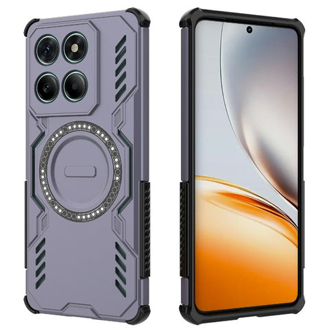 For Motorola Edge 60 Fusion 5G  /  Edge 60 5G Magnetic Case Butterfly Armor Hollow Heat Dissipation PC + TPU Phone Cover