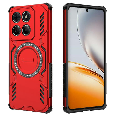 For Motorola Edge 60 Fusion 5G  /  Edge 60 5G Magnetic Case Butterfly Armor Hollow Heat Dissipation PC + TPU Phone Cover