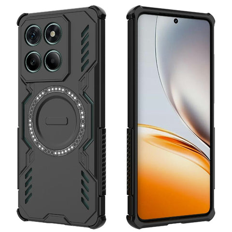 For Motorola Edge 60 Fusion 5G  /  Edge 60 5G Magnetic Case Butterfly Armor Hollow Heat Dissipation PC + TPU Phone Cover