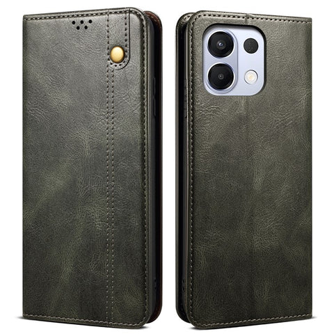 For Oppo K13 5G / K12s Case Crazy Horse Texture Waxy Leather Wallet Stand Phone Cover