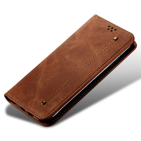 For Oppo K13 5G / K12s Case Jeans Cloth Texture Anti-Scratch Leather Stand Phone Cover