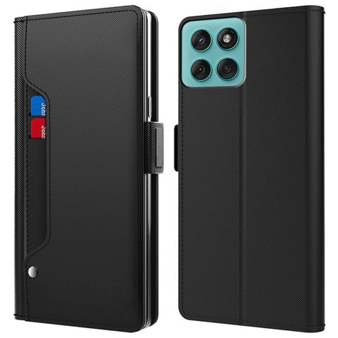 For Motorola Edge 60 5G / Edge 60 Fusion 5G Case Stand PU Leather Phone Cover Card Holder Mirror