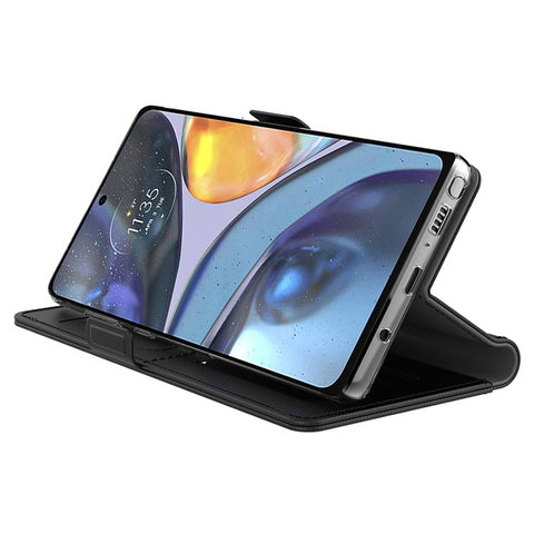 For Motorola Edge 60 5G / Edge 60 Fusion 5G Case Stand PU Leather Phone Cover Card Holder Mirror