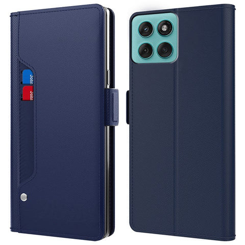 For Motorola Edge 60 5G / Edge 60 Fusion 5G Case Stand PU Leather Phone Cover Card Holder Mirror