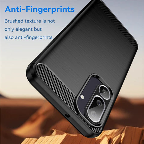 For Samsung Galaxy M56 5G / F56 5G Case Protective Phone Cover Carbon Fiber Texture Brushed