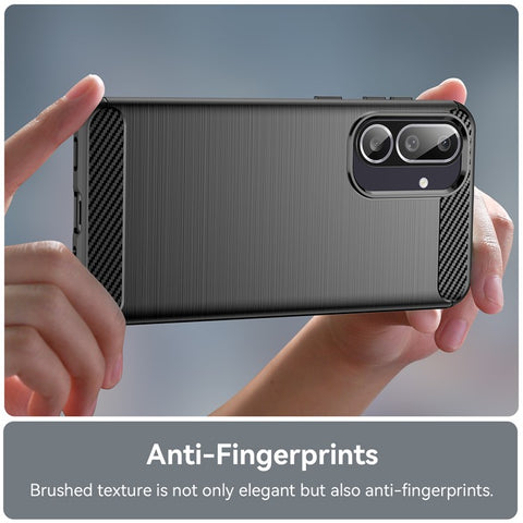 For Samsung Galaxy M56 5G / F56 5G Case Protective Phone Cover Carbon Fiber Texture Brushed