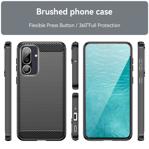 For Samsung Galaxy M56 5G / F56 5G Case Protective Phone Cover Carbon Fiber Texture Brushed