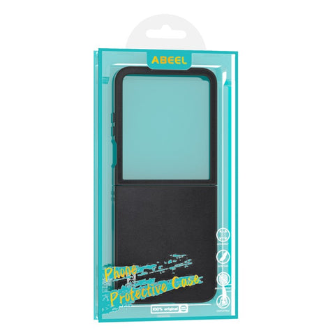ABEEL For Motorola Razr 70 Ultra / 60 Ultra 5G / Razr Ultra 2026 5G / 2025 5G Case Electroplating Edge Genuine Cow Leather+PC Phone Cover