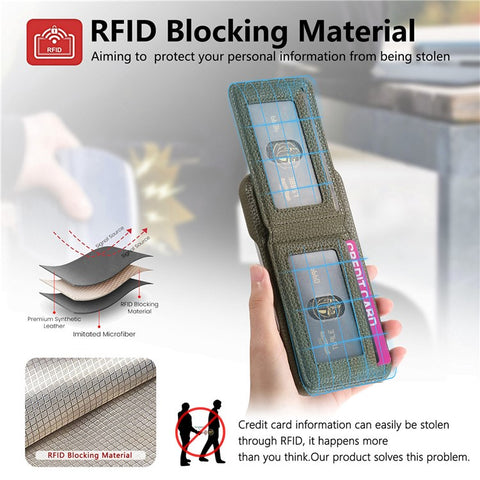 For Samsung Galaxy A06 4G / 5G Case RFID Blocking Card Holder Litchi Texture Leather Back Cover