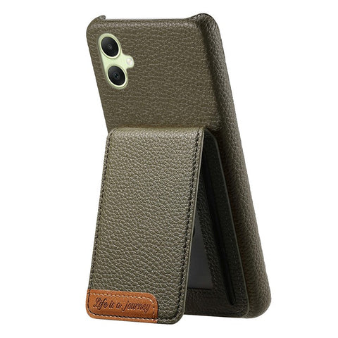 For Samsung Galaxy A06 4G / 5G Case RFID Blocking Card Holder Litchi Texture Leather Back Cover