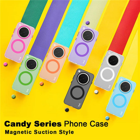 IMAK For Oppo Find X8s 5G Magnetic Case Candy Color Anti Drop TPU + PET Back Cover