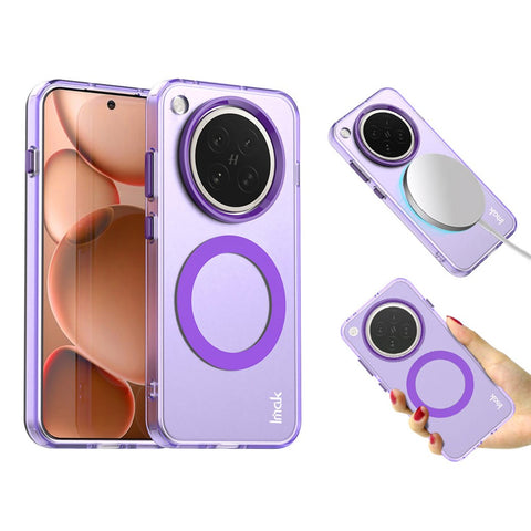 IMAK For Oppo Find X8s 5G Magnetic Case Candy Color Anti Drop TPU + PET Back Cover