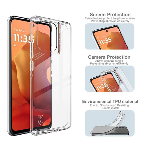 IMAK UX-10 Series For Motorola Edge 50 5G / 50 Pro 5G Clear Phone Case Soft TPU Mobile Back Cover