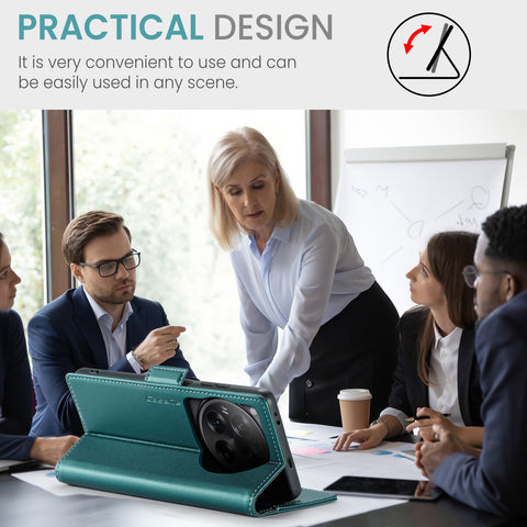 CASEME For OnePlus 12 5G Case  023 Series RFID Blocking Leather Wallet Stand Phone Cover