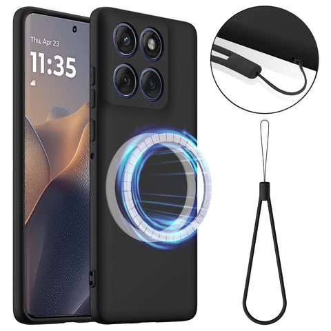 For Motorola Edge 60s 5G / Motorola Edge 60 Fusion 5G / Motorola Edge 60 5G Magnetic Case Anti-Drop Liquid Silicone Phone Cover