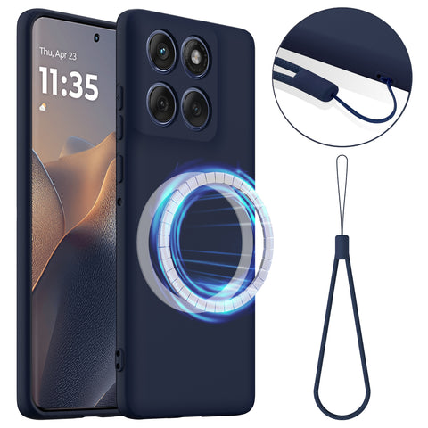 For Motorola Edge 60s 5G / Motorola Edge 60 Fusion 5G / Motorola Edge 60 5G Magnetic Case Anti-Drop Liquid Silicone Phone Cover