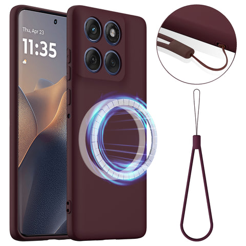 For Motorola Edge 60s 5G / Motorola Edge 60 Fusion 5G / Motorola Edge 60 5G Magnetic Case Anti-Drop Liquid Silicone Phone Cover