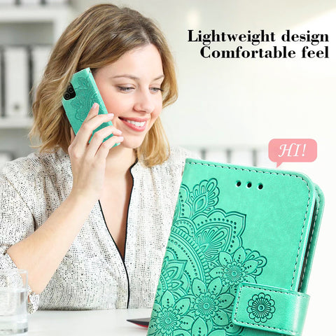 For iPhone Air Case Floral Pattern PU Leather Wallet Stand Phone Cover