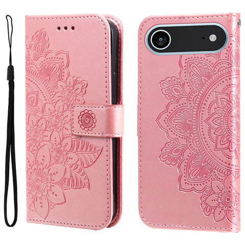 For iPhone Air Case Floral Pattern PU Leather Wallet Stand Phone Cover