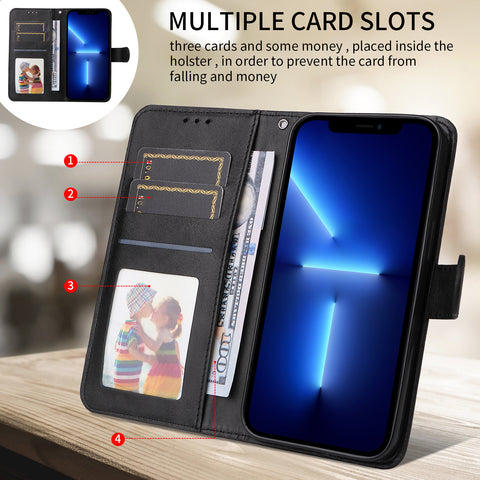 For iPhone Air Case Wallet PU Leather Folio Flip Phone Cover