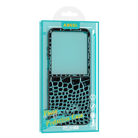 ABEEL For Motorola Razr 70 Ultra / 60 Ultra 5G / Razr Ultra 2026 5G / 2025 5G Case Crocodile Texture Genuine Cow Leather Phone Back Cover