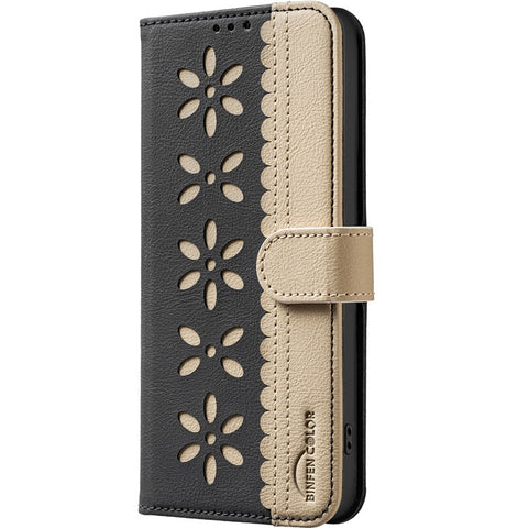 For Motorola Edge 60 Pro 5G Leather Case BINFEN COLOR BF36 Floral Pattern Phone Cover RFID Blocking Wallet Stand