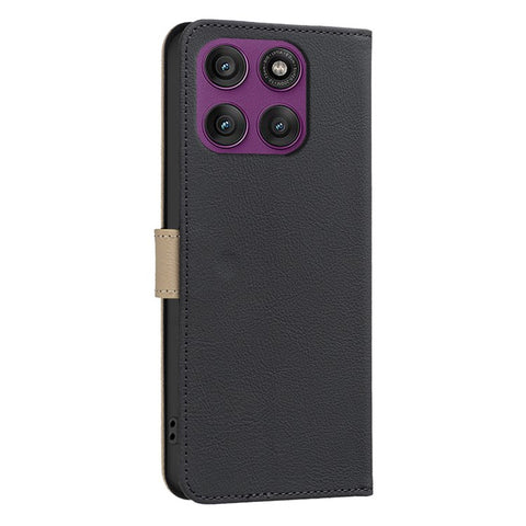 For Motorola Edge 60 Pro 5G Leather Case BINFEN COLOR BF36 Floral Pattern Phone Cover RFID Blocking Wallet Stand