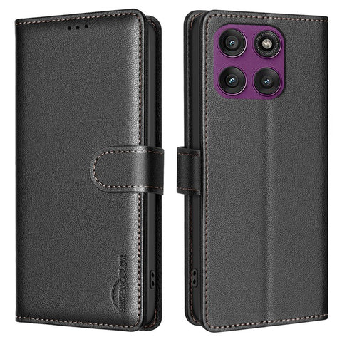 BINFEN COLOR BF32 For Motorola Edge 60 Pro 5G Leather Case Wallet RFID Blocking Phone Cover