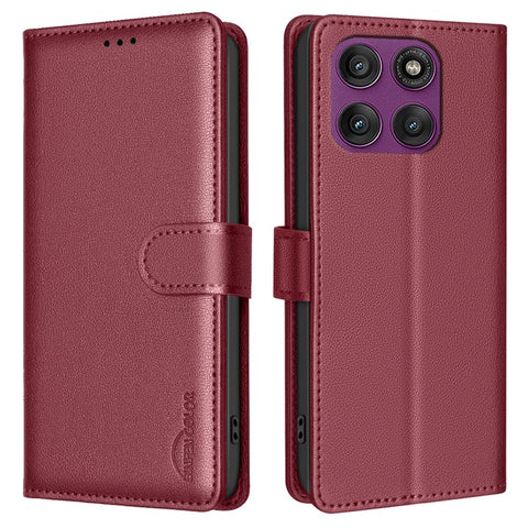 BINFEN COLOR BF32 For Motorola Edge 60 Pro 5G Leather Case Wallet RFID Blocking Phone Cover