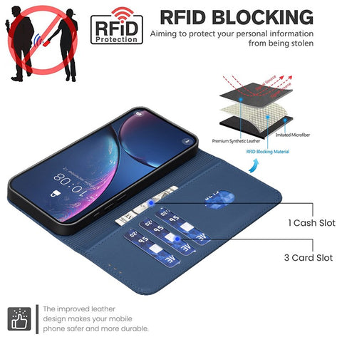 BINFEN COLOR BF35 For Motorola Edge 60 Pro 5G Phone Cover Geometry Imprinted RFID Blocking Leather Case