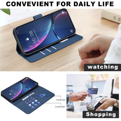 BINFEN COLOR BF35 For Motorola Edge 60 Pro 5G Phone Cover Geometry Imprinted RFID Blocking Leather Case