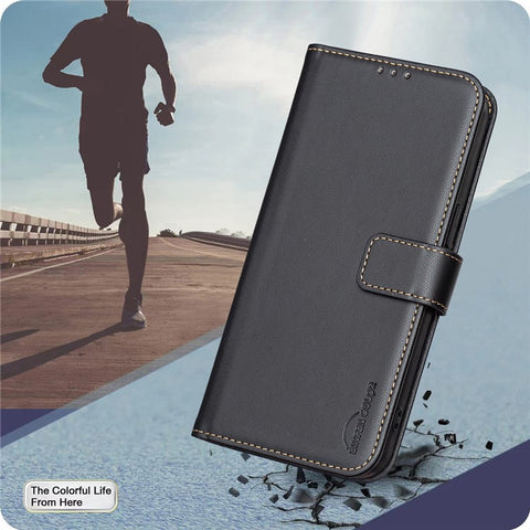 BINFEN COLOR BF17 For Motorola Edge 60 Pro 5G Case Wallet Folio Flip Leather Cover