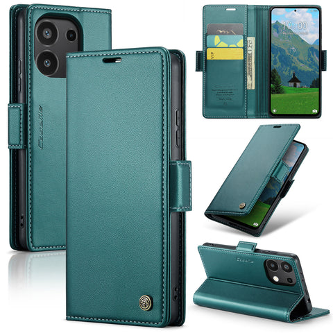 CASEME For Xiaomi Redmi Note 13 4G Case  023 Series RFID Blocking Leather Wallet Stand Phone Cover
