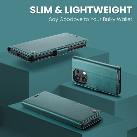 CASEME For Xiaomi Redmi Note 13 4G Case  023 Series RFID Blocking Leather Wallet Stand Phone Cover