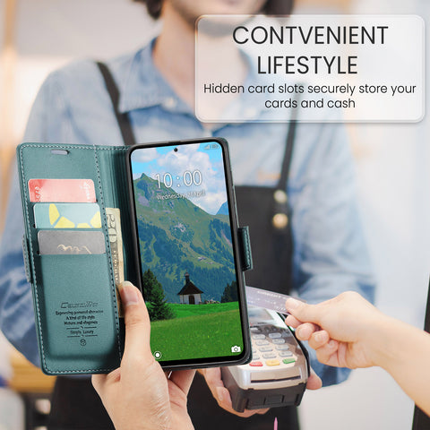 CASEME For Xiaomi Redmi Note 13 4G Case  023 Series RFID Blocking Leather Wallet Stand Phone Cover