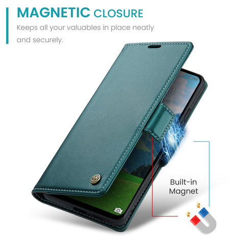 CASEME For Xiaomi Redmi Note 13 4G Case  023 Series RFID Blocking Leather Wallet Stand Phone Cover