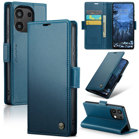 CASEME For Xiaomi Redmi Note 13 4G Case  023 Series RFID Blocking Leather Wallet Stand Phone Cover