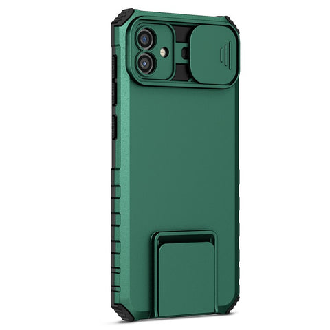 For Samsung Galaxy A06 4G / 5G Case Camera Slider PC + TPU Phone Cover with Kickstand