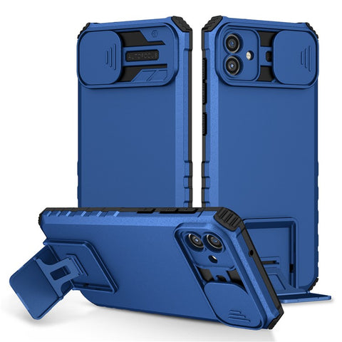 For Samsung Galaxy A06 4G / 5G Case Camera Slider PC + TPU Phone Cover with Kickstand