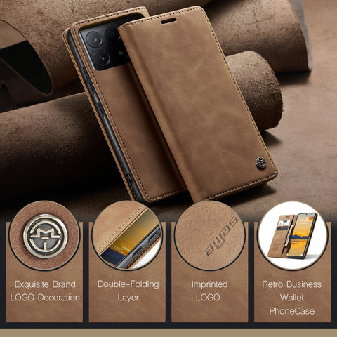 For Xiaomi Redmi K70E 5G / Xiaomi Poco X6 Pro 5G Wallet Case CASEME 013 Series PU Leather Phone Cover Stand