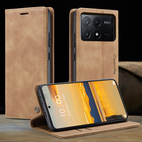 For Xiaomi Redmi K70E 5G / Xiaomi Poco X6 Pro 5G Wallet Case CASEME 013 Series PU Leather Phone Cover Stand