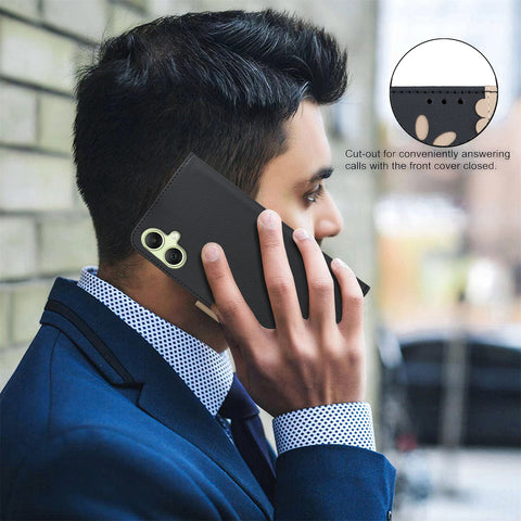 BINFEN COLOR For Samsung Galaxy A06 5G / Galaxy A06 4G Leather Case  BF36 Floral Pattern Phone Cover RFID Blocking Wallet Stand